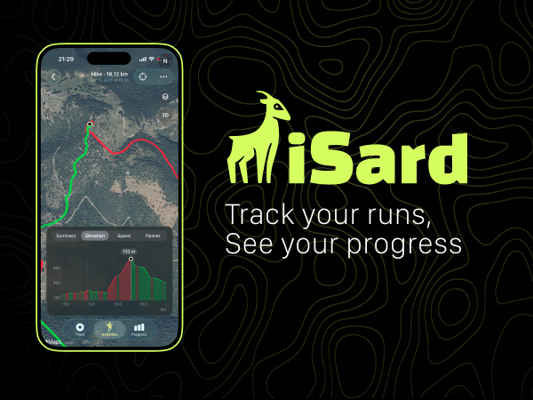 iSard - GPS Run and Hike Tracker app