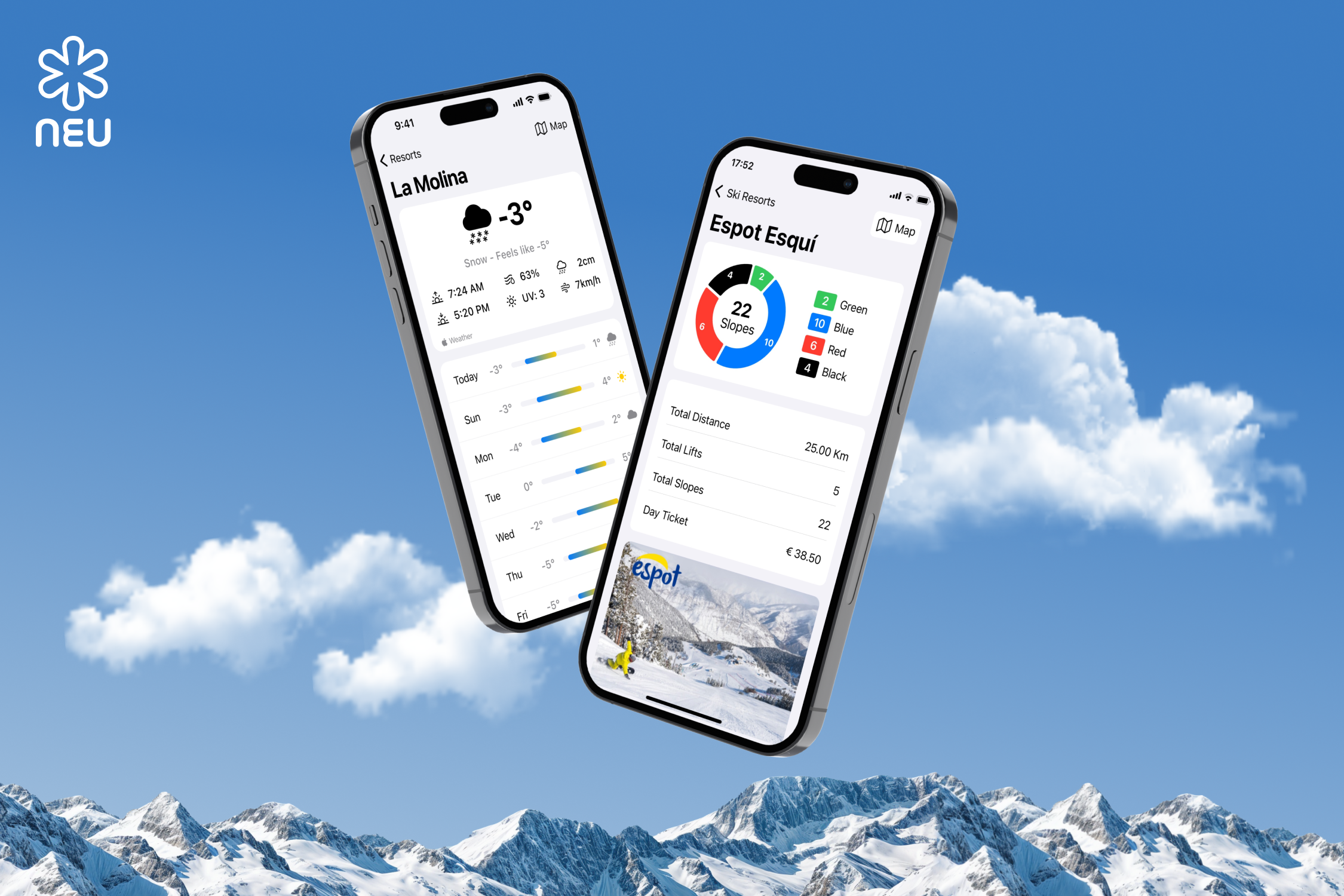 NEU Ski Slopes app