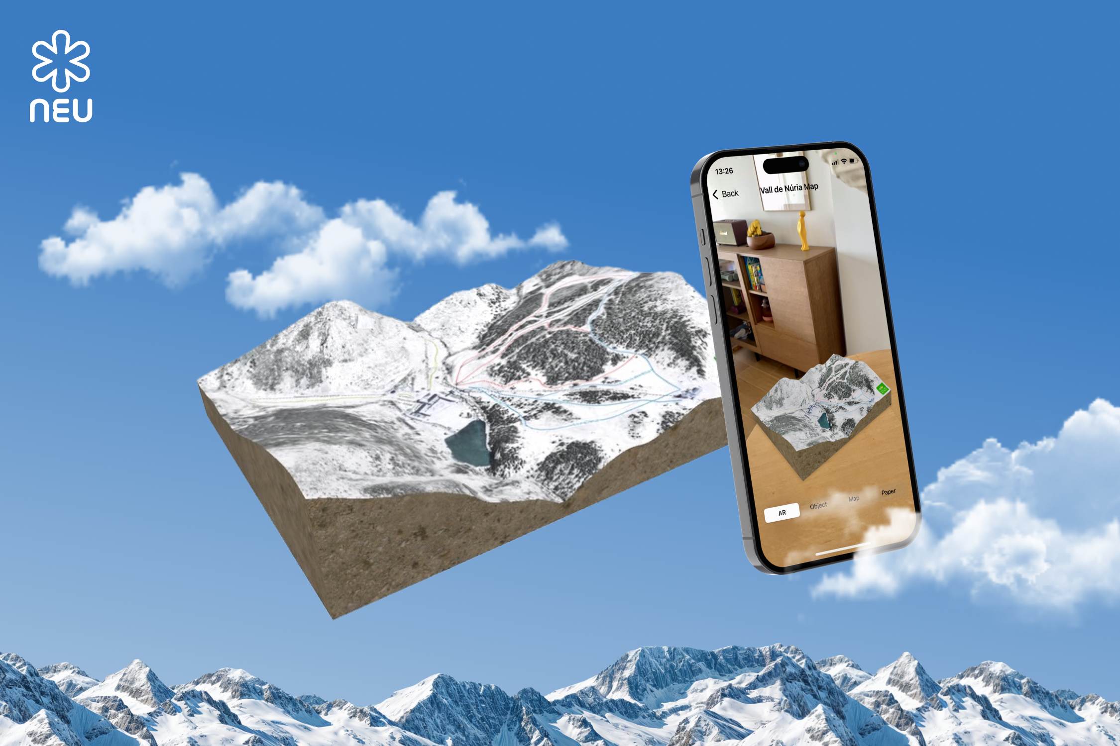 Ski resort AR map